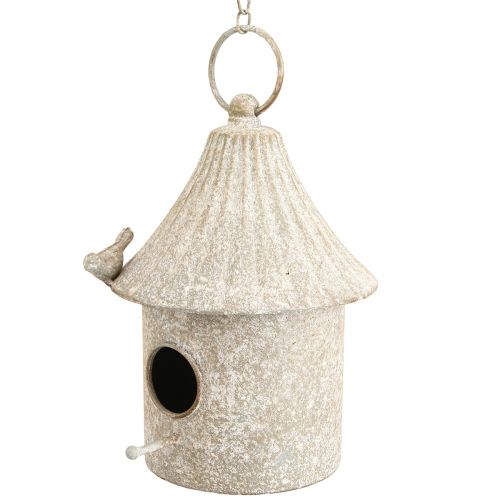 Artículo Casita de pájaros decorativa de metal para colgar en estilo antiguo Ø15cm H21cm