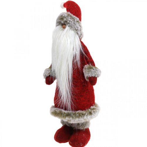 Artículo Decoración Papá Noel de pie Figura decorativa Papá Noel Rojo H41cm