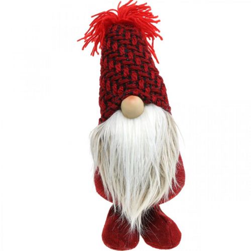 Artículo Deco Gnome Beard Christmas Gnome Deco Figura Roja H30cm