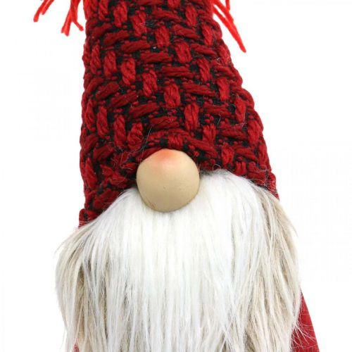 Artículo Deco Gnome Beard Christmas Gnome Deco Figura Roja H30cm