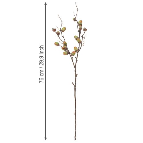 Artículo Rama decorativa bellotas decoración verde otoño decoración artificial 80cm