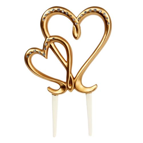 Floristik24 Corazón decorativo para pegar dorado 17cm