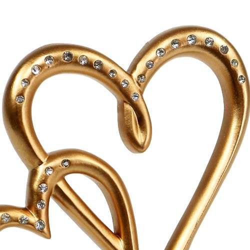 Floristik24 Corazón decorativo para pegar dorado 17cm
