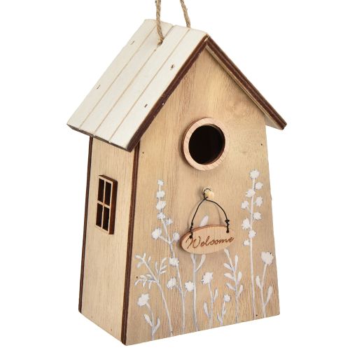 Floristik24 Decoración para casita de pájaros colgante blanco natural 14,5cm 2uds