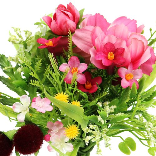 Floristik24 Ramo Deco Rosa 20cm