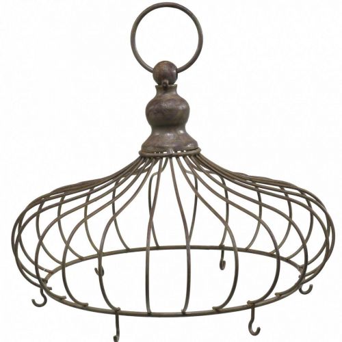 Floristik24 Corona decorativa para colgar corona de metal antiguo 6 ganchos Ø28cm