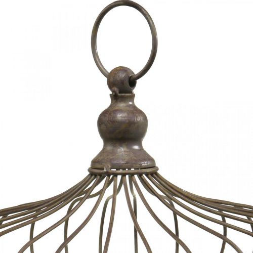 Floristik24 Corona decorativa para colgar corona de metal antiguo 6 ganchos Ø28cm