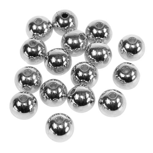 Artículo Cuentas decorativas plata metalizada 14mm 35 piezas