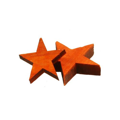 Artículo Las estrellas de madera mezclan naranja para esparcir 3-5cm 72pcs