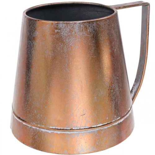 Floristik24 Jarrón decorativo metal cobre jarra decorativa jarra decorativa W24cm H20cm