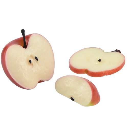 Floristik24 Manzanas decorativas fruta artificial en trozos 6-7cm 10 piezas