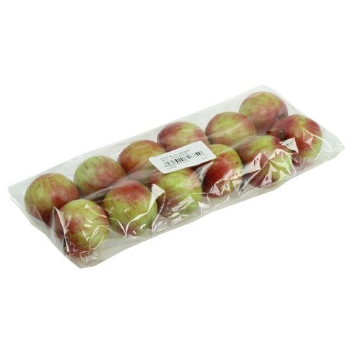 Floristik24 Manzanas Artificiales Rojo, Verde Ø4cm 12pcs