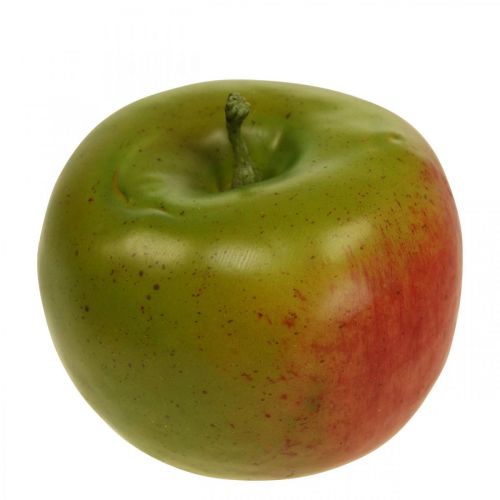 Floristik24 Manzana decorativa rojo verde, fruta decorativa, chupete de comida Ø8cm