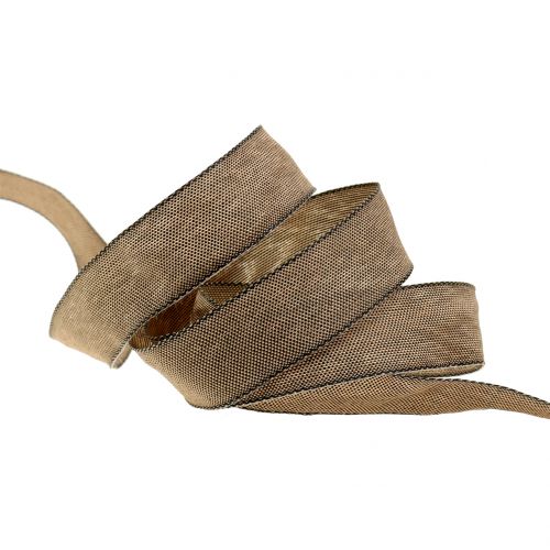 Floristik24 Cinta decorativa marrón 25mm 20m