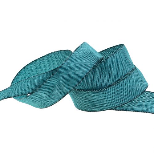 Floristik24 Cinta decorativa turquesa 25mm 20m