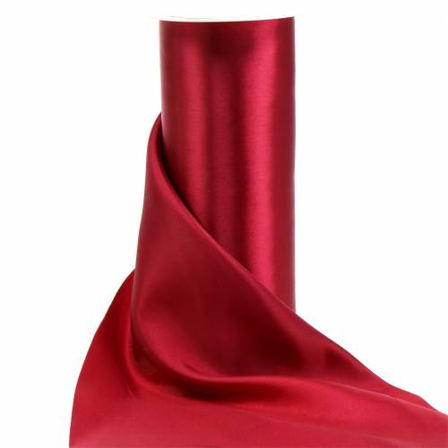 Floristik24 Cinta de raso cinta de mesa Burdeos 200mm 10m