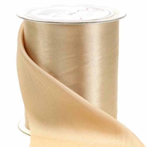 Floristik24 Cinta de raso cinta de mesa champagne 100mm 15m