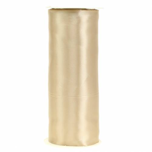 Floristik24 Cinta de raso mesa mesa champagne 200mm 10m