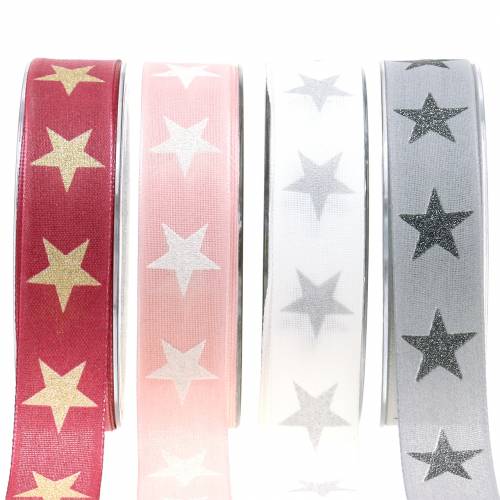 Cinta decorativa con mica star 25mm 20m