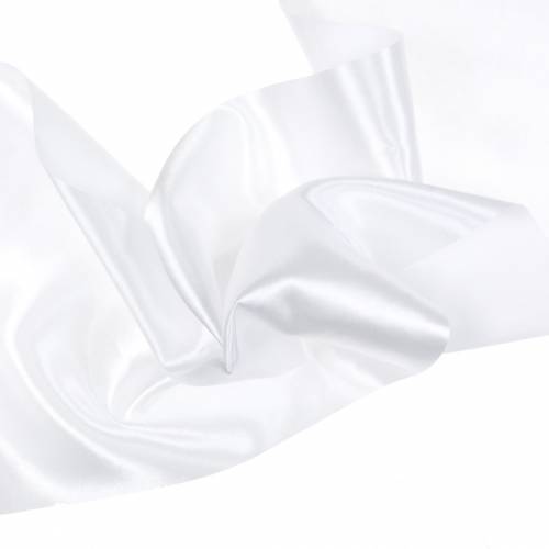 Floristik24 Cinta de raso cinta de mesa blanca 200mm 10m