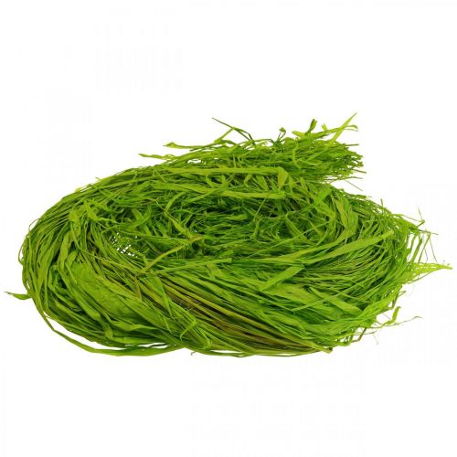 Floristik24 Rafia decorativa para manualidades Rafia natural bast verde manzana 200g