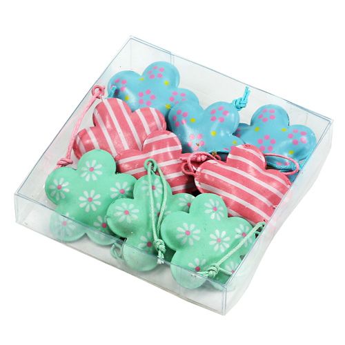 Floristik24 Flores decorativas para colgar colores surtidos Ø4cm 9pz