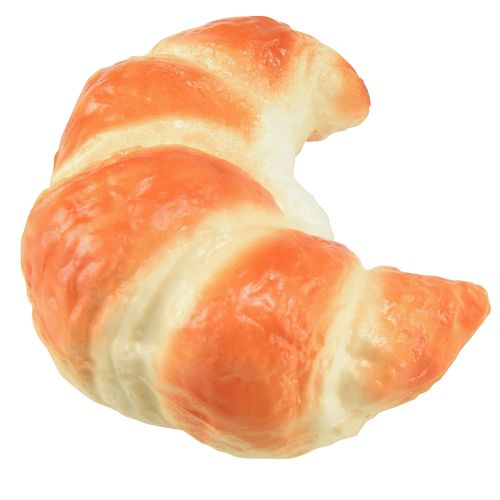 Floristik24 Chupete de comida artificial croissant decorativo 10cm 2uds