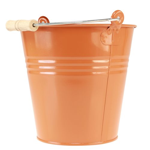 Artículo Macetero decorativo de metal marrón naranja Ø22cm H21,5cm 6L