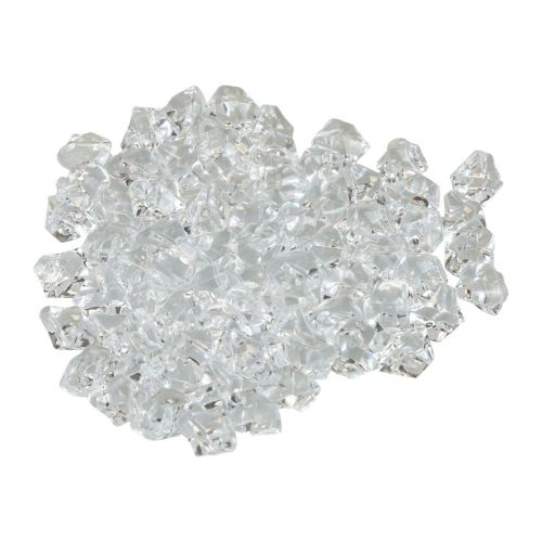 Floristik24 Cubitos de hielo decorativos, cubitos de hielo artificiales, acrílico, transparente, 1 cm, 200 g