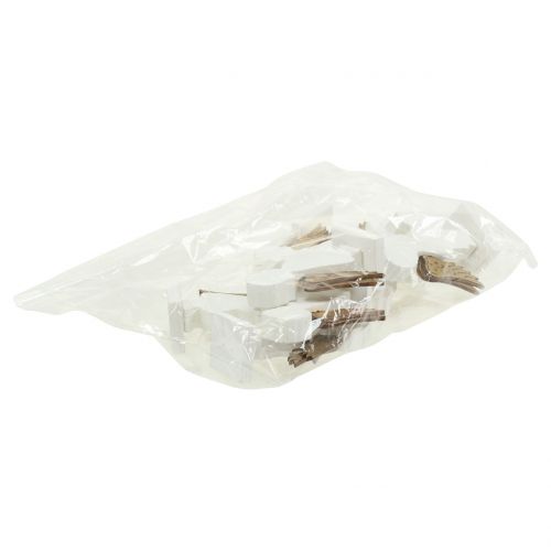 Floristik24 Deco Angel blanco con alas doradas 8,5cm 8pcs