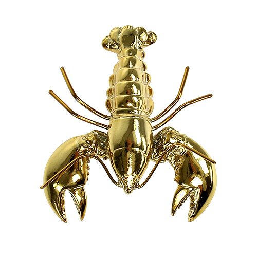 Floristik24 Deco figura langosta 8cm oro