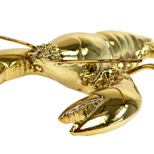 Floristik24 Deco figura langosta 8cm oro