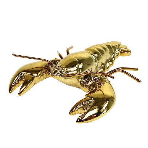 Floristik24 Deco figura langosta 8cm oro