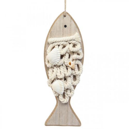 Floristik24 Deco pez colgante pez de madera decoración marítima madera 6.5×19.5cm