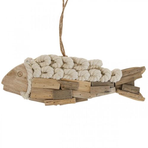 Floristik24 Peces decorativos de madera a la deriva peces de madera naturaleza decoración marítima 31cm