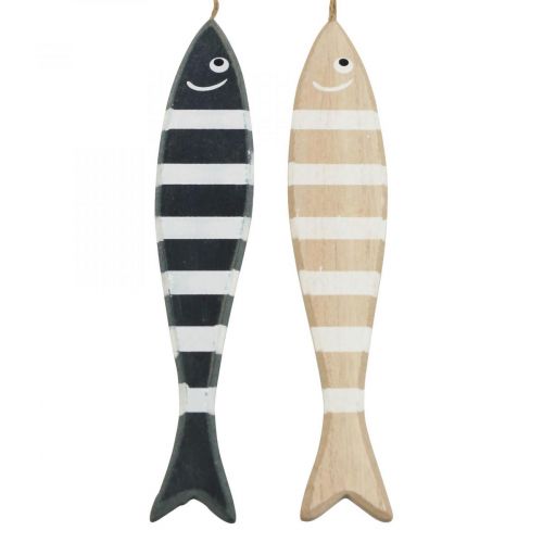 Floristik24 Peces decorativos para colgar, peces decorativos de madera L29cm 2 uds.