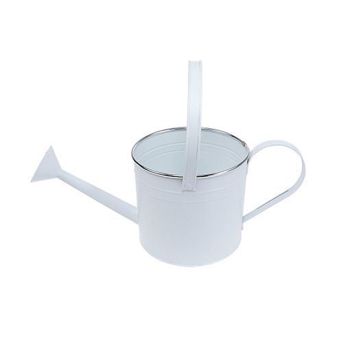 Floristik24 Regadera decorativa blanca Ø17cm H17cm 1p