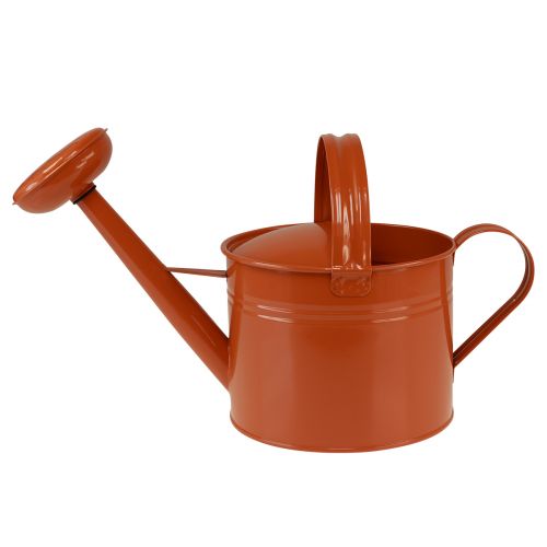 Floristik24 Regadera decorativa macetero de metal marrón naranja Al. 26 cm 5 L