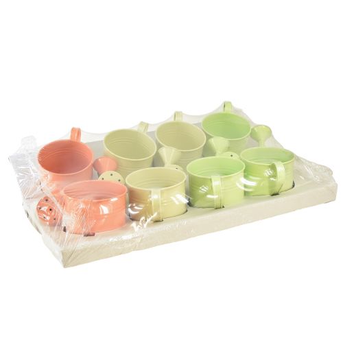 Artículo Regadera decorativa colores pastel metal Ø11cm H10cm 8 piezas