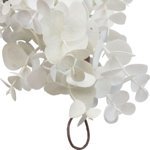 Artículo Guirnalda decorativa guirnalda de plantas eucalipto rosas artificiales aspecto seco 170 cm blanqueadas