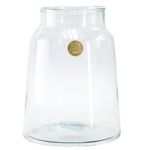 Florero decorativo de cristal florero retro claro Ø22,5cm H29cm