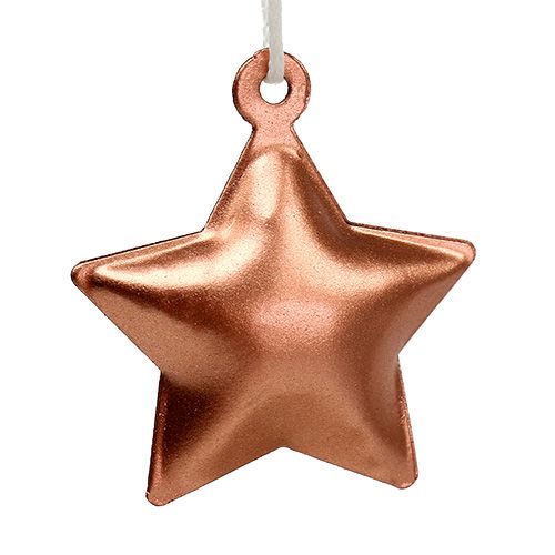 Artículo Estrella colgante decorativa, corazón cobre 3-4cm 24 piezas