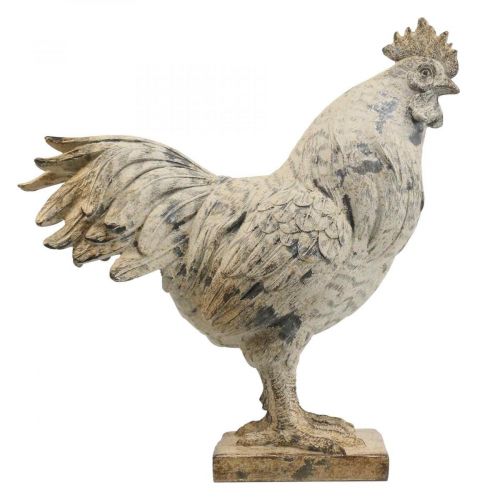 Floristik24 Gallo decorativo para jardín figura decorativa aspecto piedra H26cm