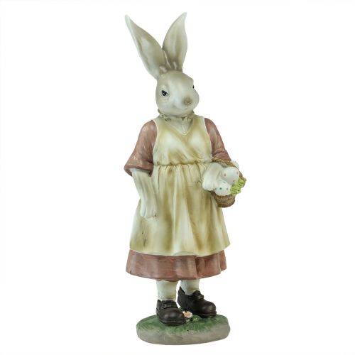 Floristik24 Cesta decorativa de conejito mujer huevos de Pascua figura decorativa Pascua H37cm