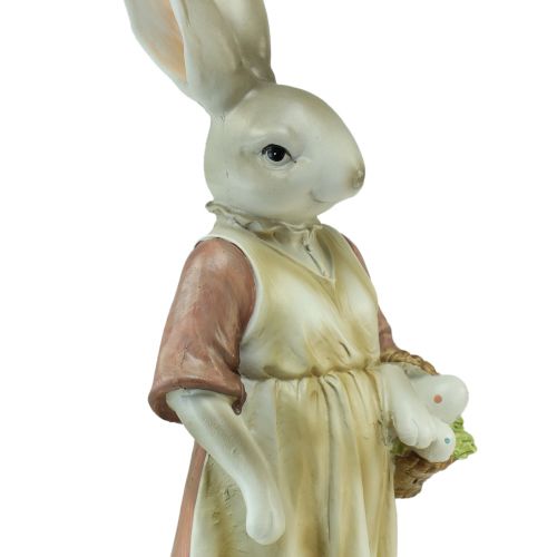 Artículo Cesta decorativa de conejito mujer huevos de Pascua figura decorativa Pascua H37cm
