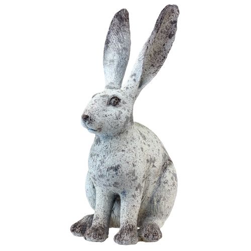 Floristik24 Figura decorativa blanca de conejo sentado Shabby Chic Al. 46,5 cm