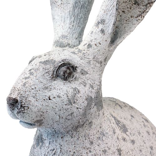 Floristik24 Figura decorativa blanca de conejo sentado Shabby Chic Al. 46,5 cm