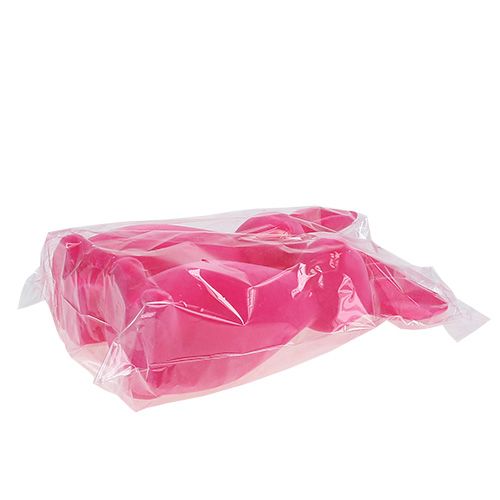 Floristik24 Deco conejito flocado rosa 30cm 2pcs