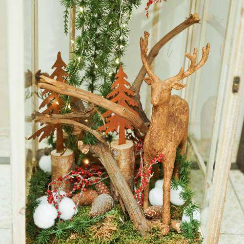 Floristik24 Aspecto decorativo de corteza de ciervo Al 32 cm