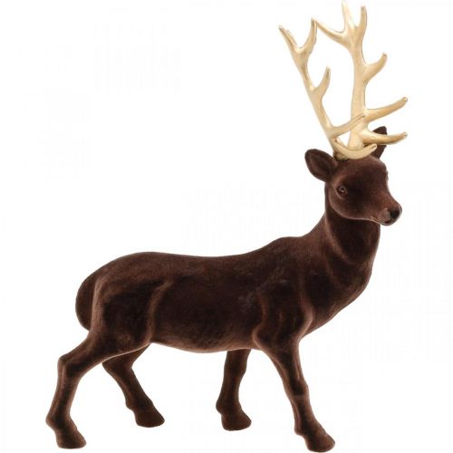 Floristik24 Figura decorativa ciervo grande dorado marrón Navidad Navidad 40cm